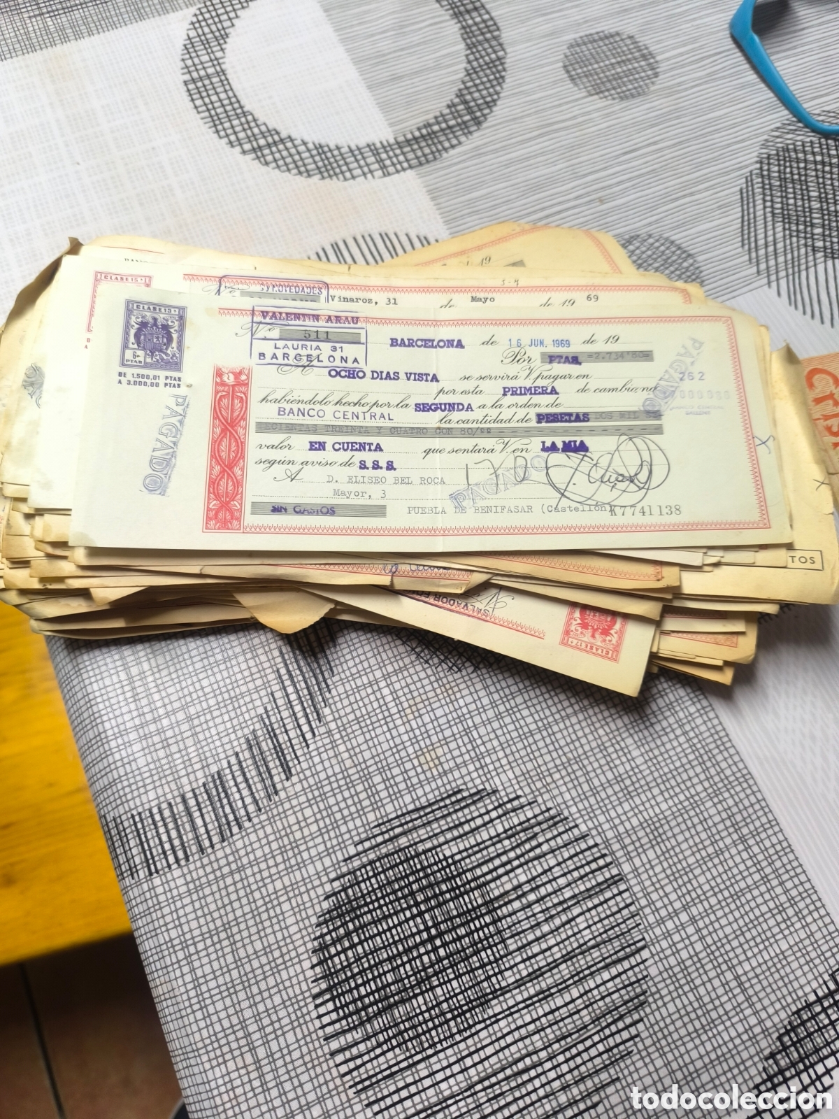 Documentos bancarios: Letras de cambio antiguas (Banco Central) - Foto 1