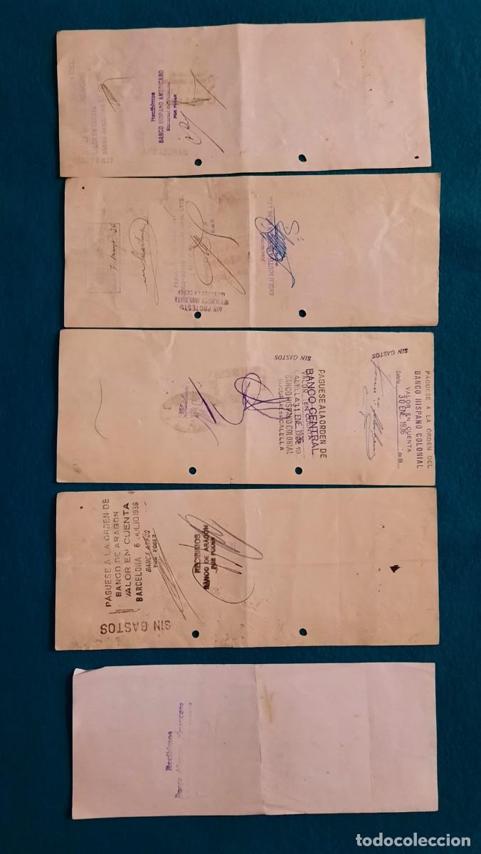 Documentos bancarios: letras de cambio lote de 5 de 1936 y 1965 - Foto 5