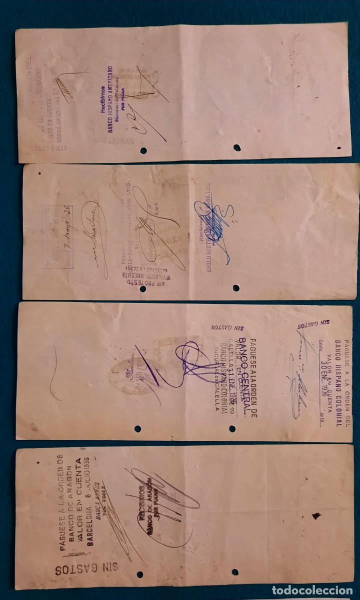 Documentos bancarios: letras de cambio lote de 5 de 1936 y 1965 - Foto 6