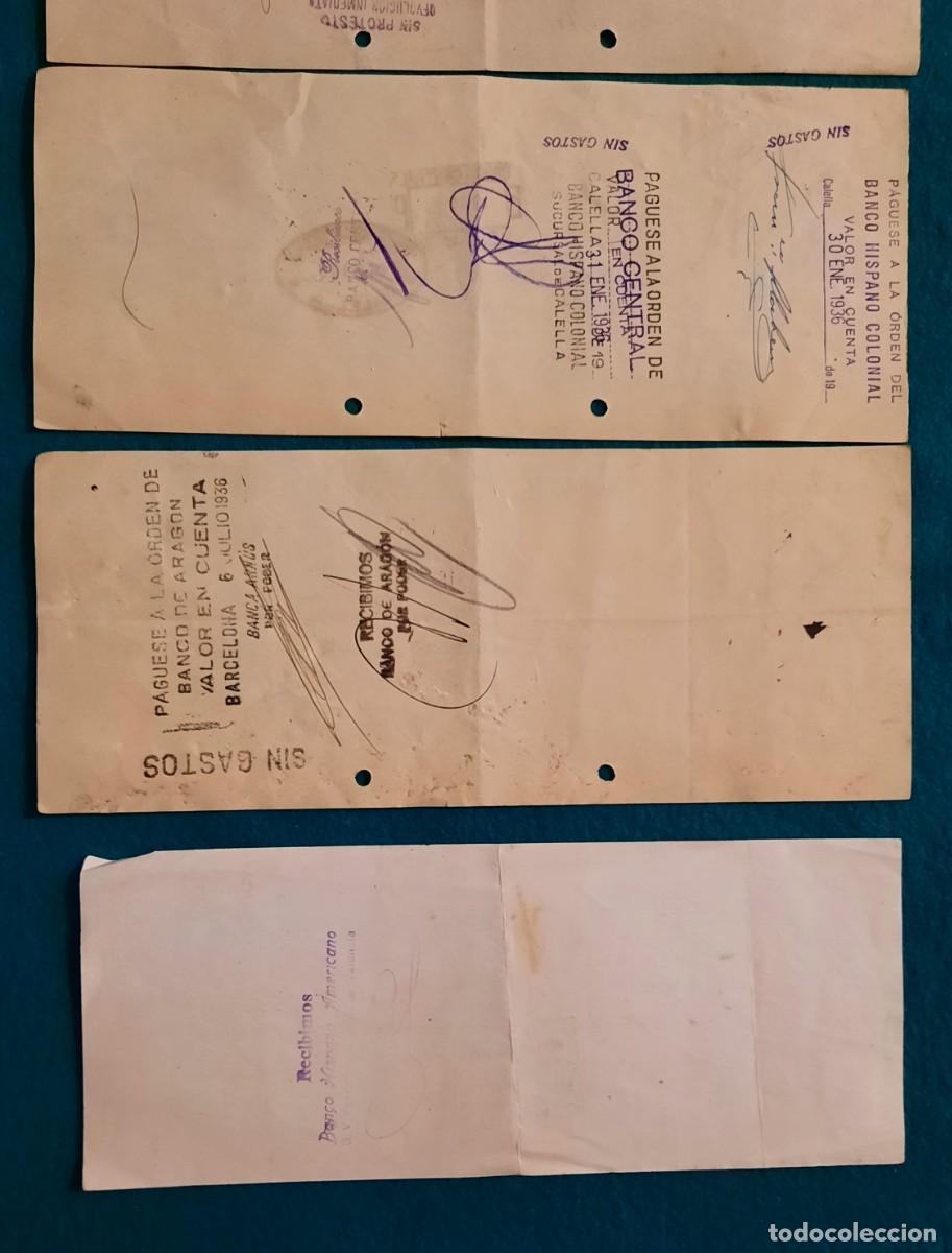 Documentos bancarios: letras de cambio lote de 5 de 1936 y 1965 - Foto 7