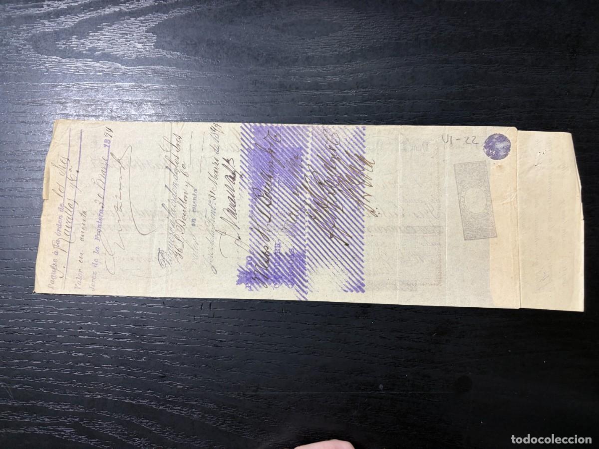 Documentos bancarios: LETRA DE CAMBIO. GUTIERREZ HERMANOS. BARCELONA, 1894 - Foto 2