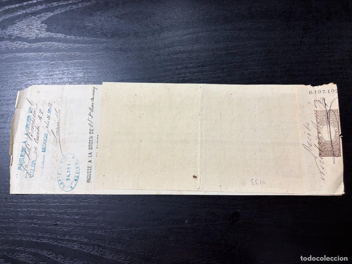 Documentos bancarios: LETRA DE CAMBIO. ANDR&Eacute;S TRUEBA. M&Eacute;XICO, 1888 - Foto 2