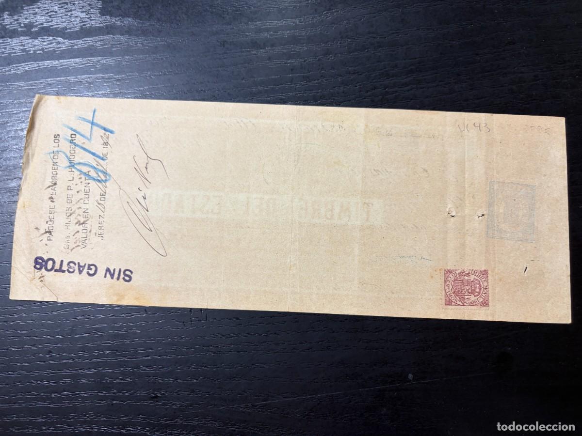 Documentos bancarios: LETRA DE CAMBIO. VALDESPINO. JEREZ, 1900 - Foto 2