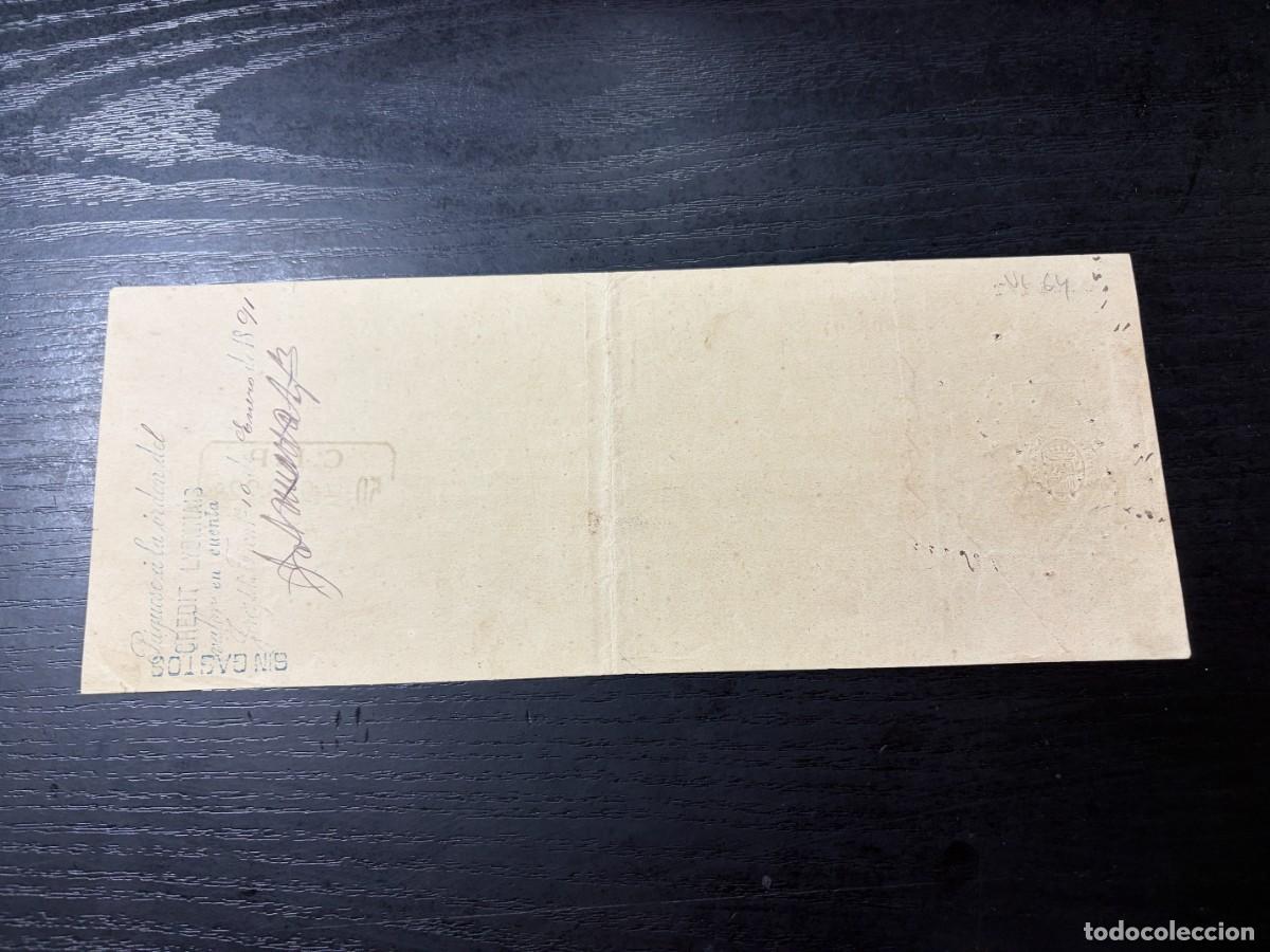 Documentos bancarios: LETRA DE CAMBIO. GUTIERREZ HERMANOS. JEREZ, 1890 - Foto 2