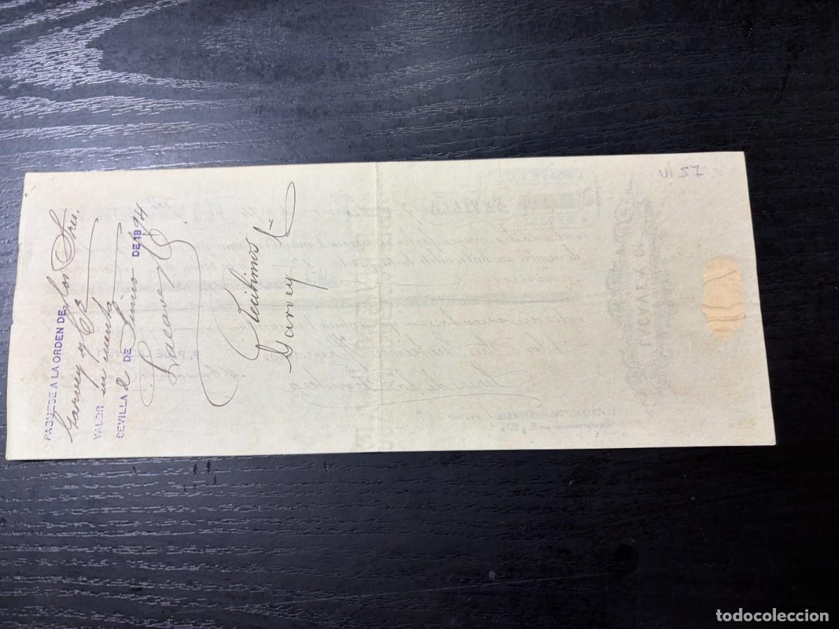 Documentos bancarios: LETRA DE CAMBIO. LACAVE Y CIA. SEVILLA, 1894 - Foto 2