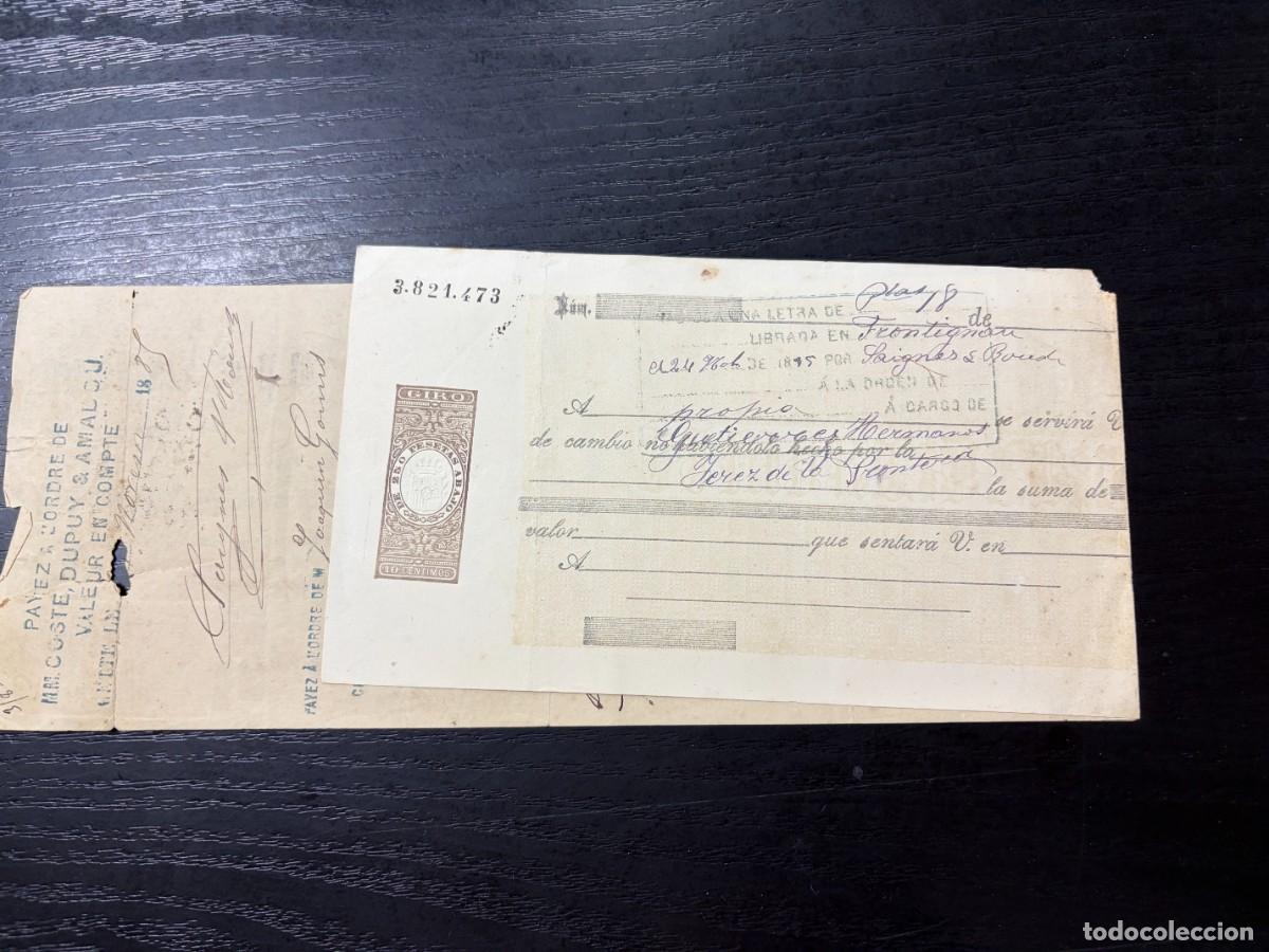 Documentos bancarios: LETRA DE CAMBIO. SAIGNES & ROUCH. FRONTIGNAN - FRANCIA, 1889 - Foto 2