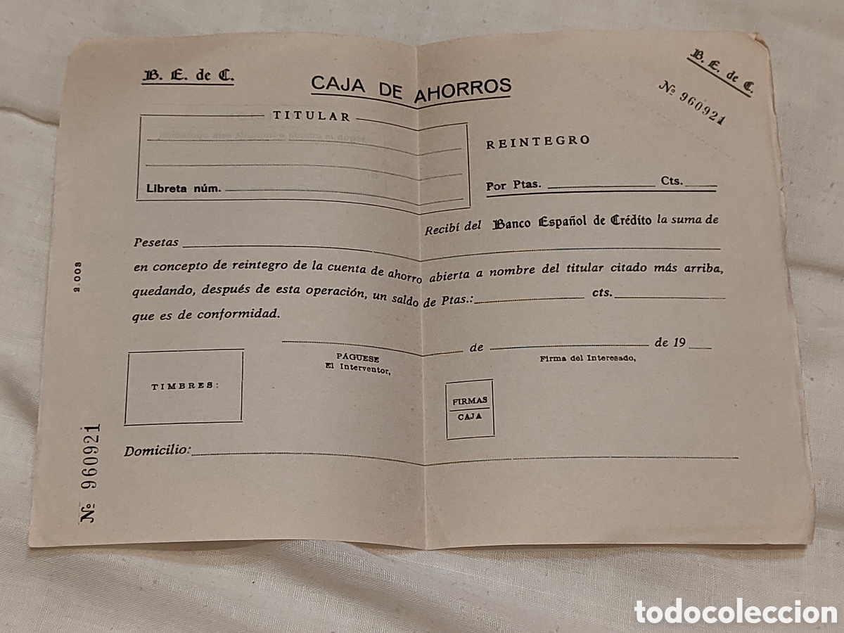 Documentos bancarios: Cartilla banco Espa&ntilde;ol de Credito - Foto 2