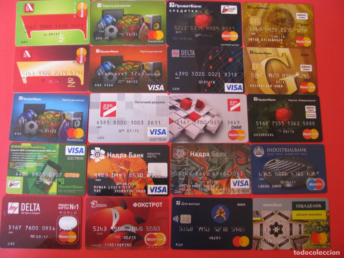 Documentos bancarios: LOTE 27 TARJETAS BANCARIAS DE UCRANIA. CADUCADAS. - Foto 1