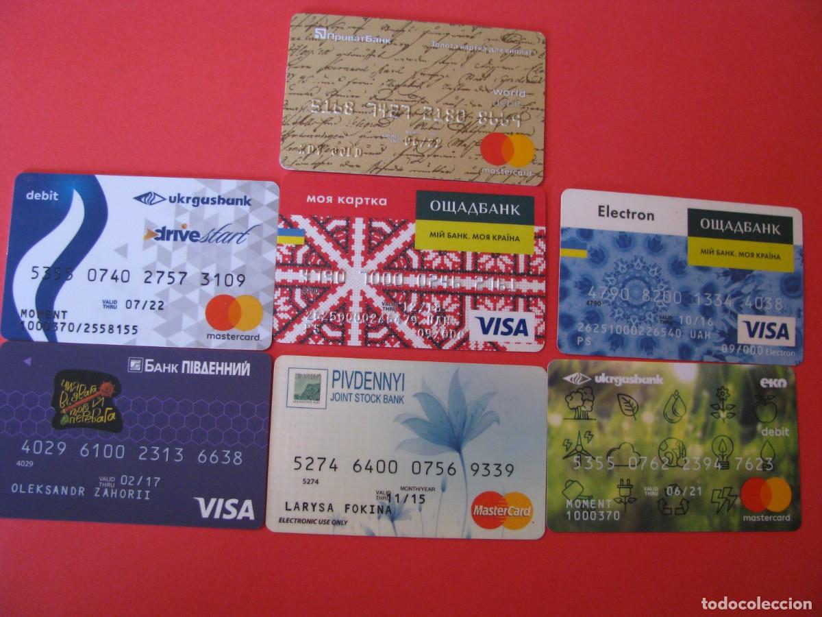 Documentos bancarios: LOTE 27 TARJETAS BANCARIAS DE UCRANIA. CADUCADAS. - Foto 2