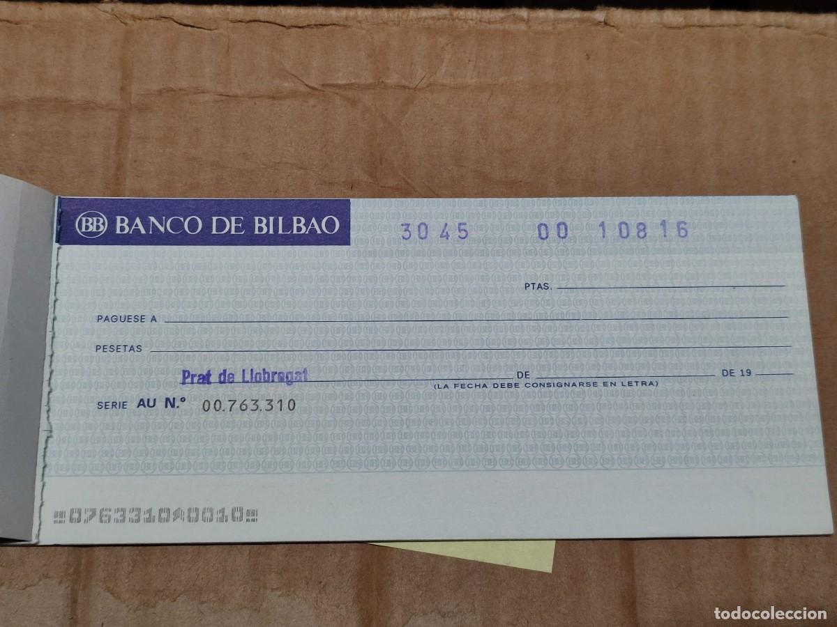 Documentos bancarios: BANCO DE BILBAO. TALONARIO DE CHEQUES - Foto 2