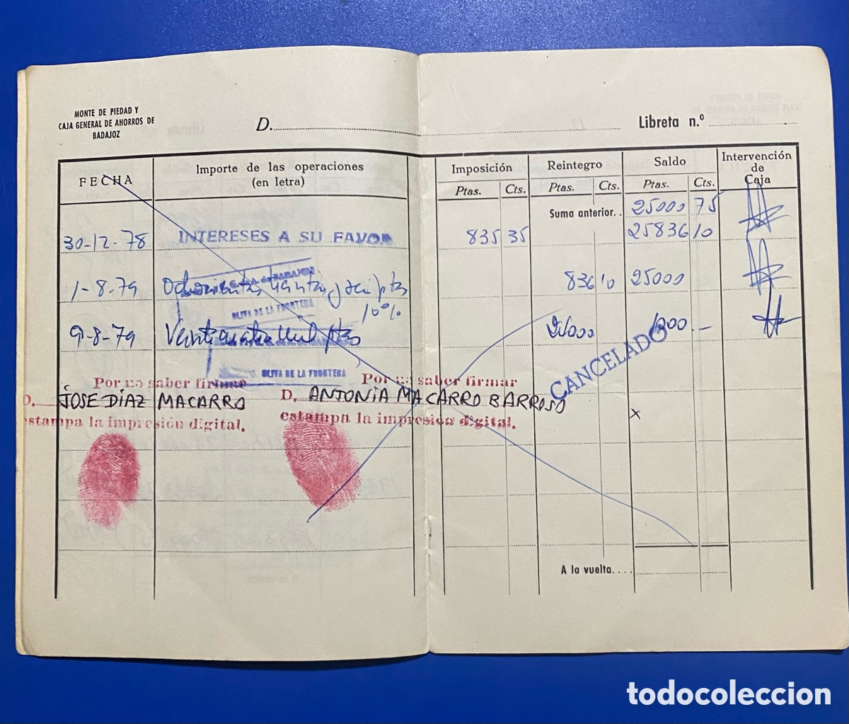 Documentos bancarios: Monte de Piedad y caja General de ahorros Badajoz - Foto 5