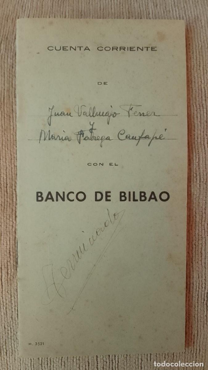 Documentos bancarios: LIBRETA CUENTA CORRIENTE BANCO DE BILBAO. 1959. - Foto 1