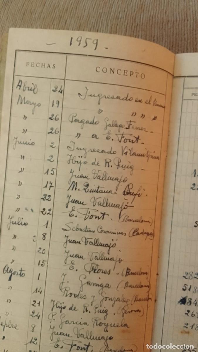 Documentos bancarios: LIBRETA CUENTA CORRIENTE BANCO DE BILBAO. 1959. - Foto 2