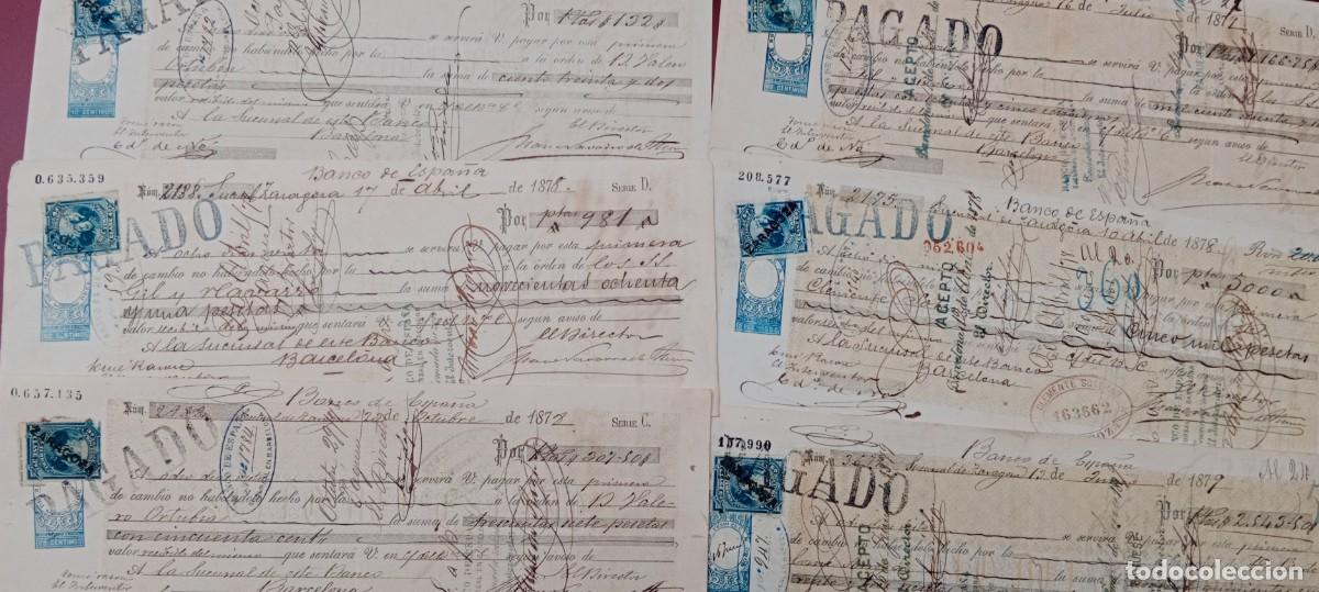 Documentos bancarios: 6 Letras de Cambio 1878 - 1879 - Foto 2