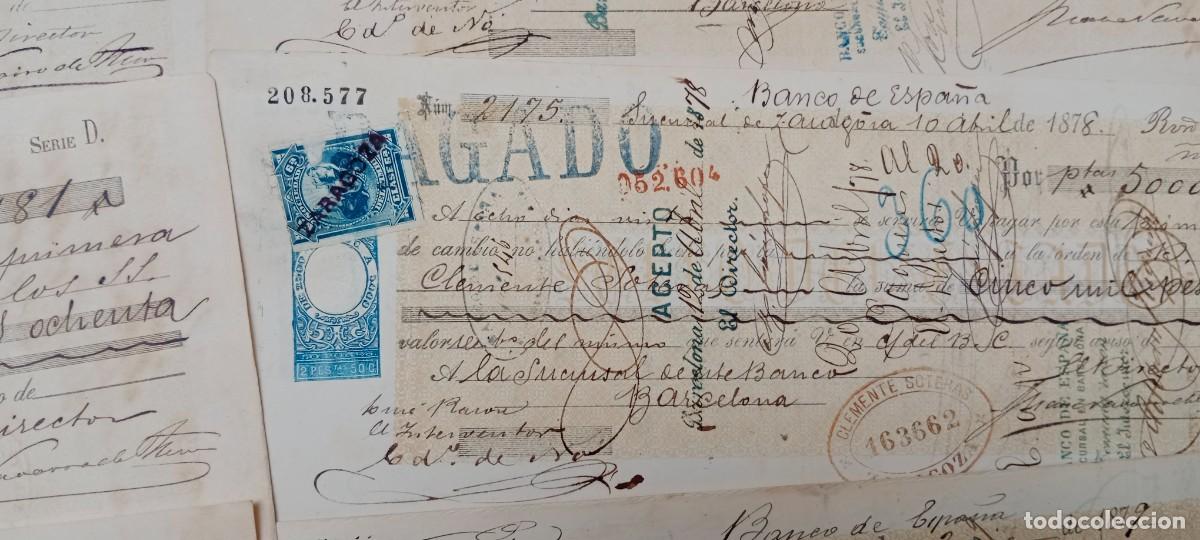 Documentos bancarios: 6 Letras de Cambio 1878 - 1879 - Foto 3