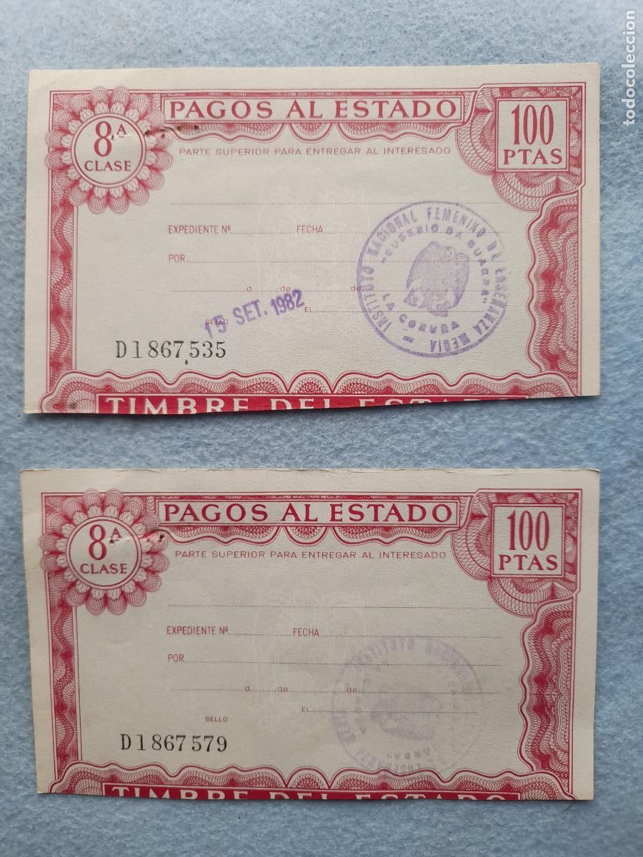 Documentos bancarios: Lote de 4 Billetes / P&oacute;lizas de Pagos al Estado. - Foto 2