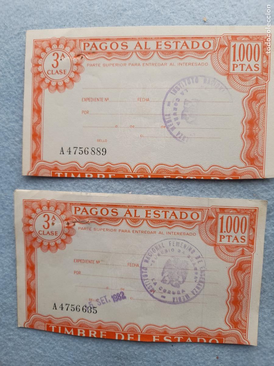 Documentos bancarios: Lote de 4 Billetes / P&oacute;lizas de Pagos al Estado. - Foto 3
