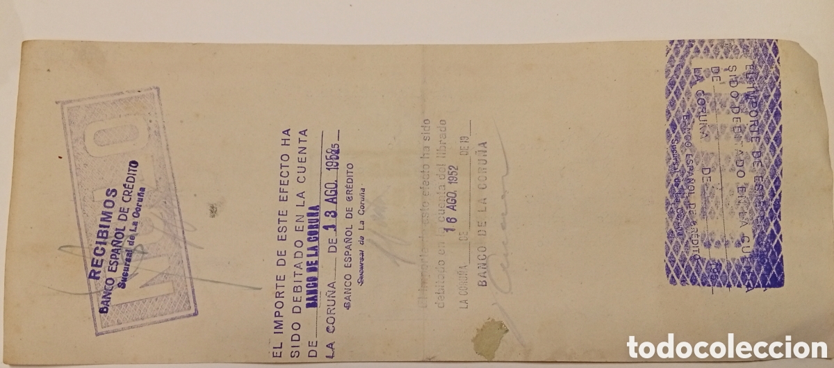 Documentos bancarios: Lote de 10 antigua letra de cambio - Foto 2