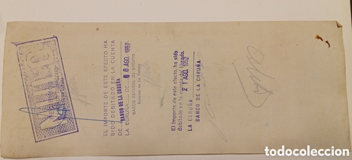 Documentos bancarios: Lote de 10 antigua letra de cambio - Foto 4