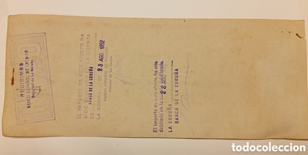 Documentos bancarios: Lote de 10 antigua letra de cambio - Foto 6