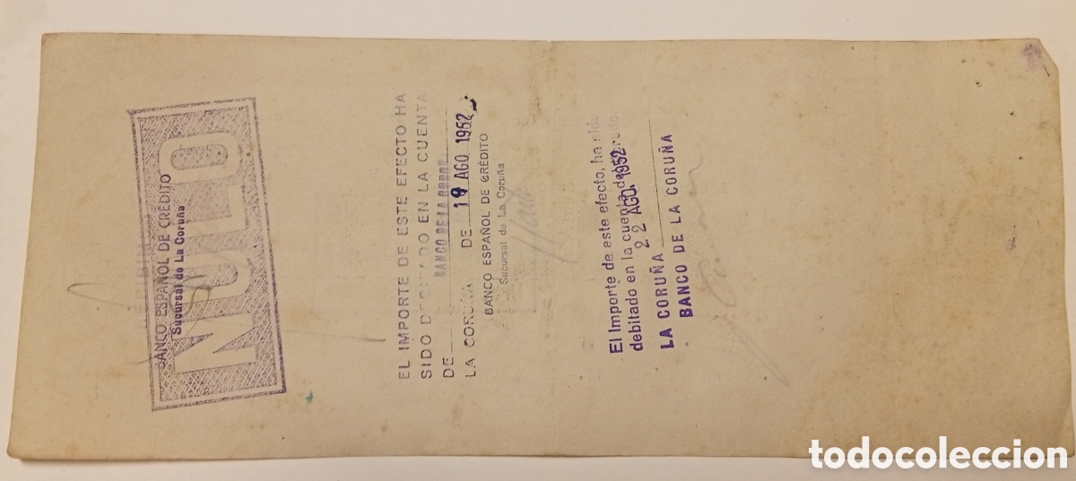 Documentos bancarios: Lote de 10 antigua letra de cambio - Foto 8