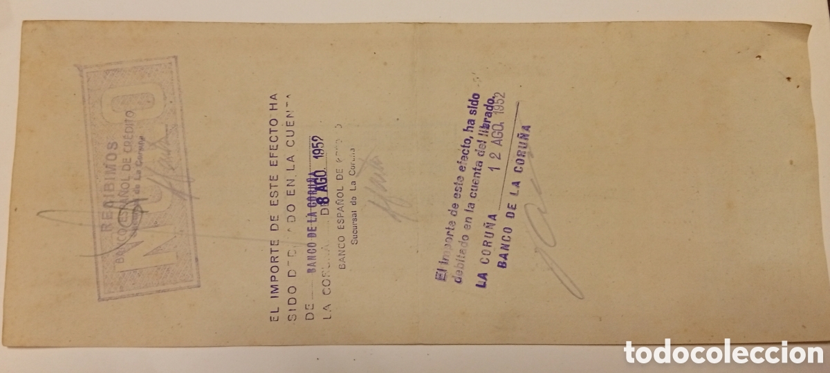 Documentos bancarios: Lote de 10 antigua letra de cambio - Foto 10
