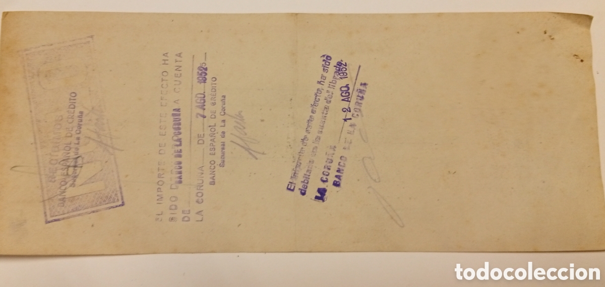 Documentos bancarios: Lote de 10 antigua letra de cambio - Foto 12