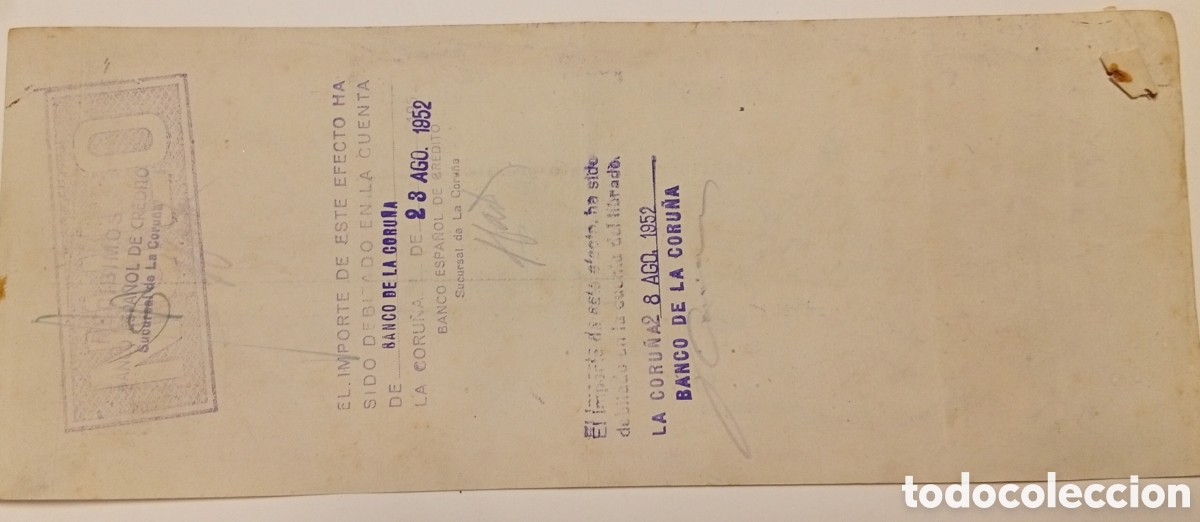 Documentos bancarios: Lote de 10 antigua letra de cambio - Foto 14