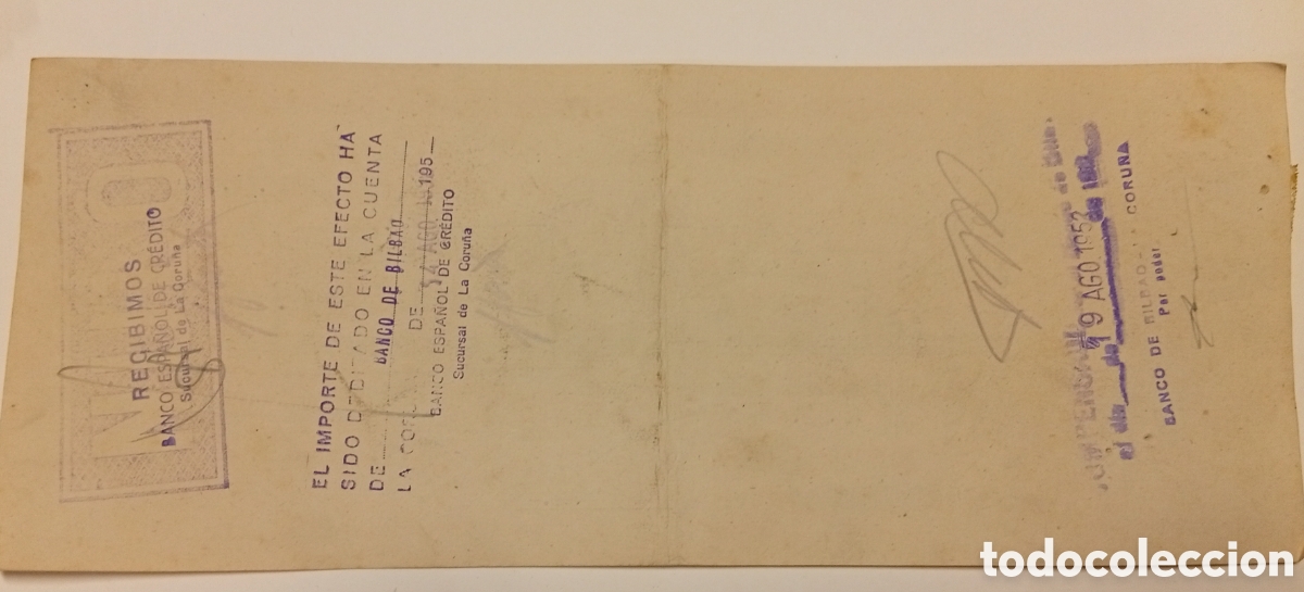 Documentos bancarios: Lote de 10 antigua letra de cambio - Foto 16