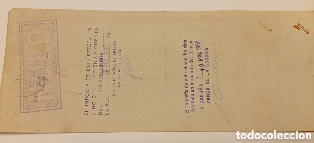 Documentos bancarios: Lote de 10 antigua letra de cambio - Foto 18
