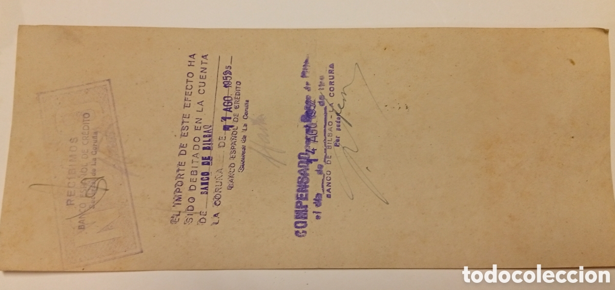 Documentos bancarios: Lote de 10 antigua letra de cambio - Foto 20