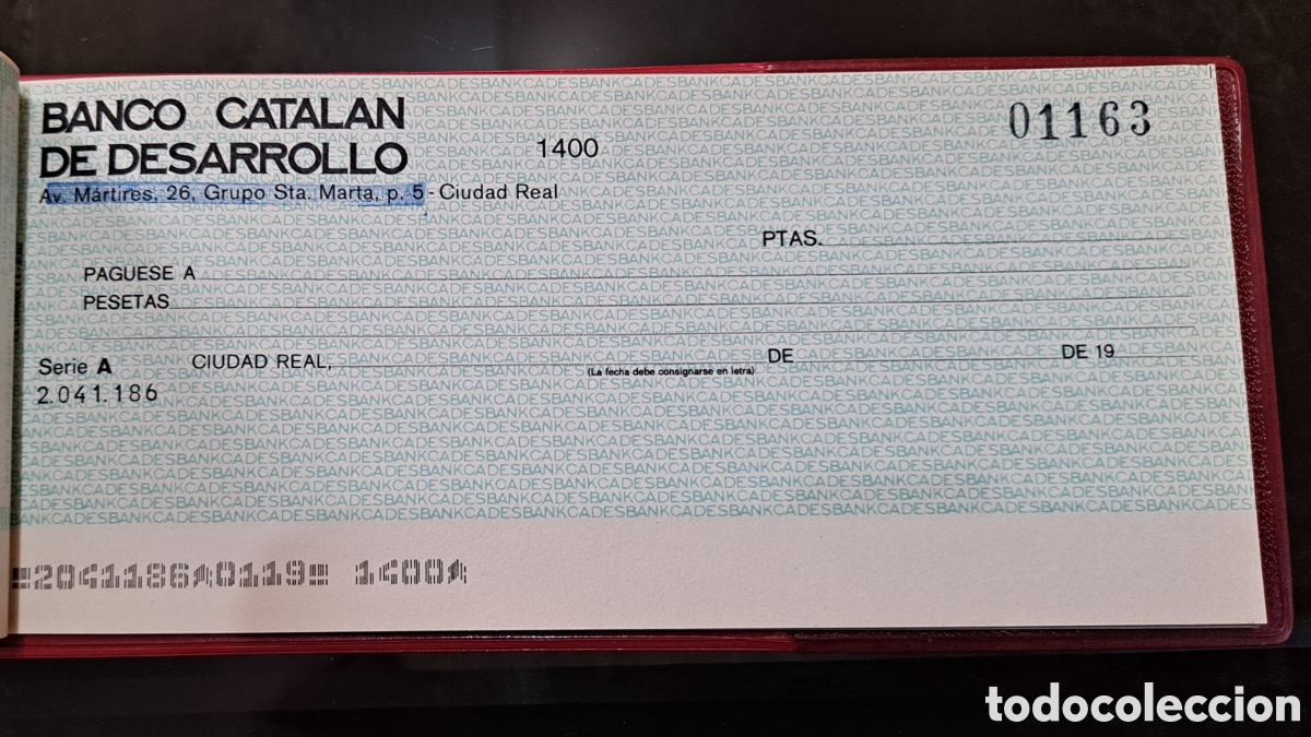 Documentos bancarios: Cheque del Banco Catal&aacute;n de Desarrollo - Foto 1