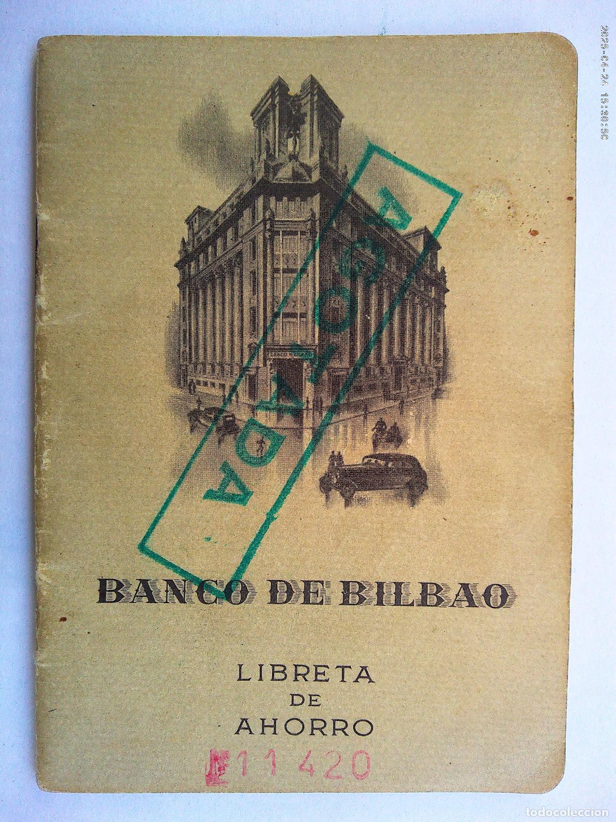 Documentos bancarios: LIBRETA DE AHORROS DEL BANCO DE BILBAO . SEVILLA 1958 - Foto 1