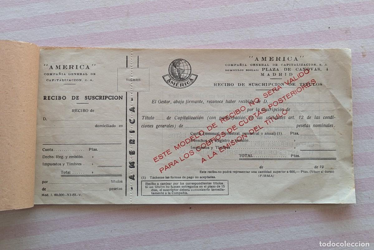 Documentos bancarios: Am&egrave;rica Compa&ntilde;ia General de Capitalizaci&oacute;n. - Foto 3
