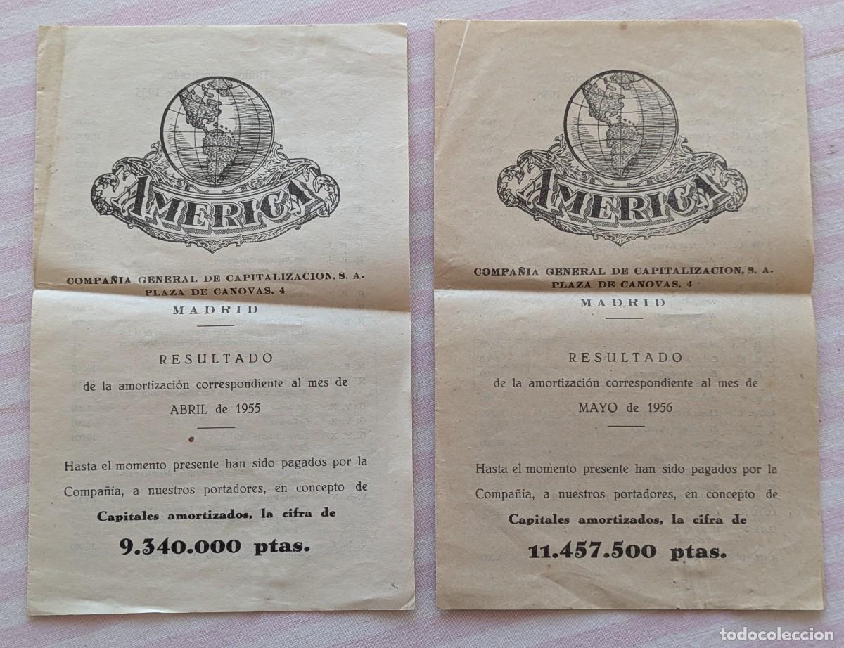 Documentos bancarios: Am&egrave;rica Compa&ntilde;ia General de Capitalizaci&oacute;n. - Foto 6