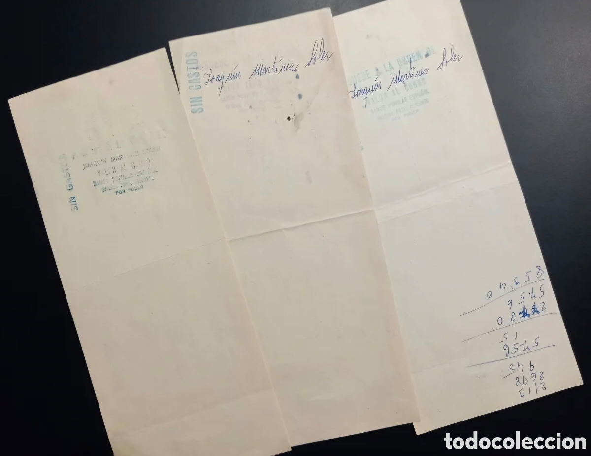 Documentos bancarios: Lote 3 efectos timbrados Banco Popular ca. 1965-66 - Foto 8
