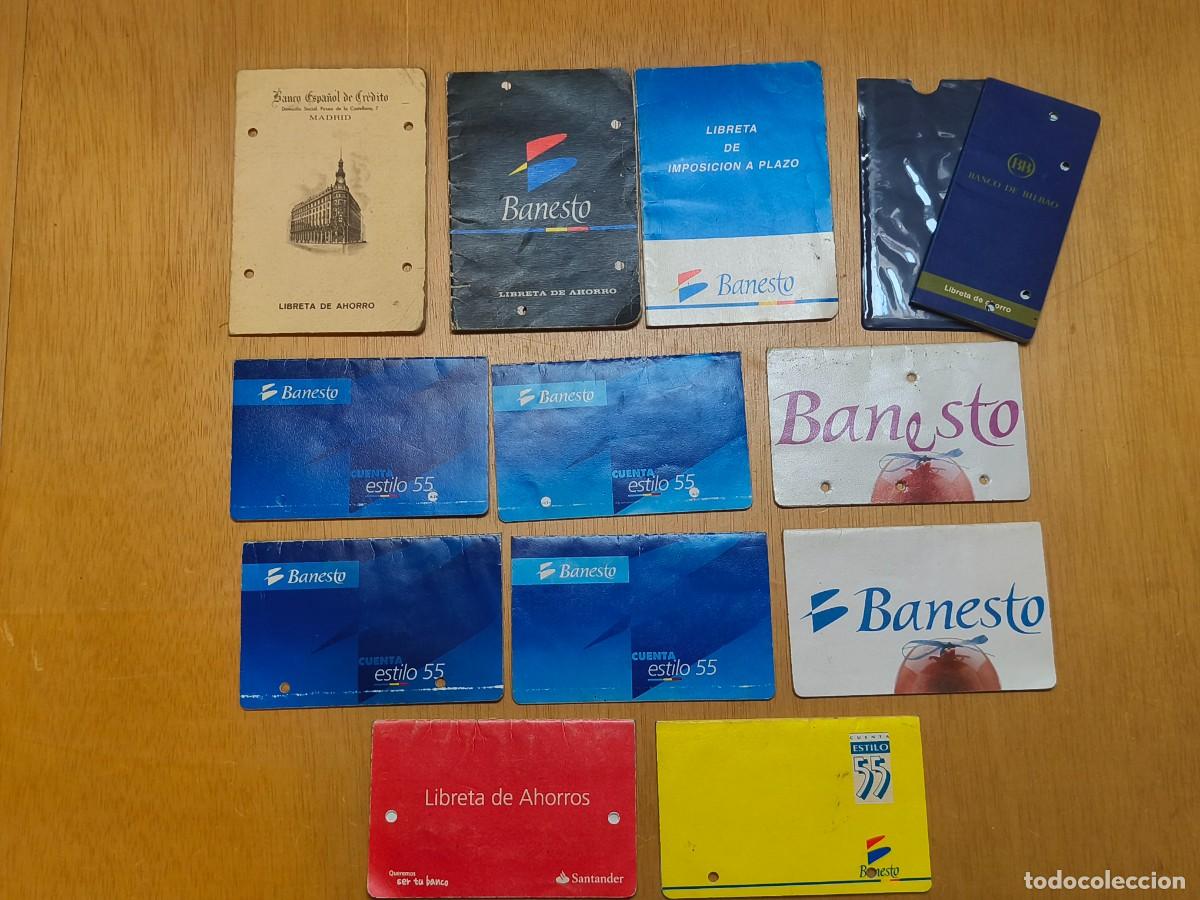 Documentos bancarios: Lote de 12 libretas de ahorro de 1973 a 2014 - Foto 1