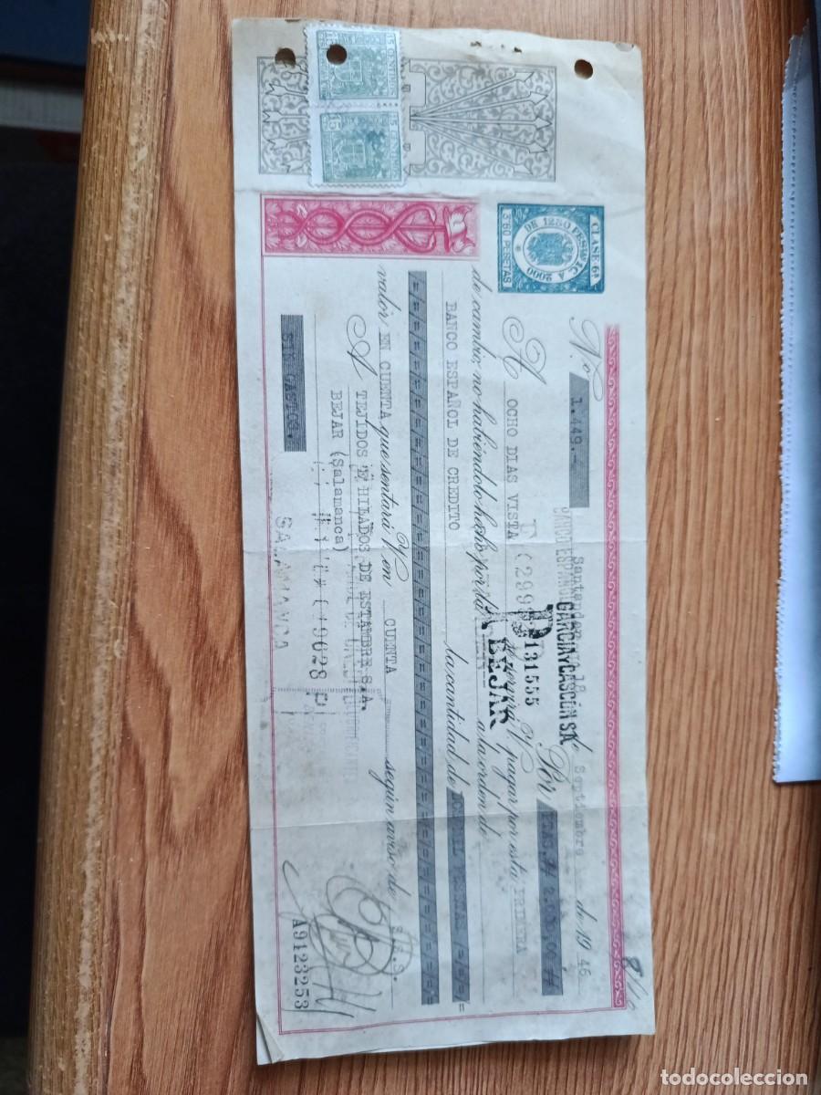Documentos bancarios: 3 letras de cambio fechadas en 1946 - Foto 1