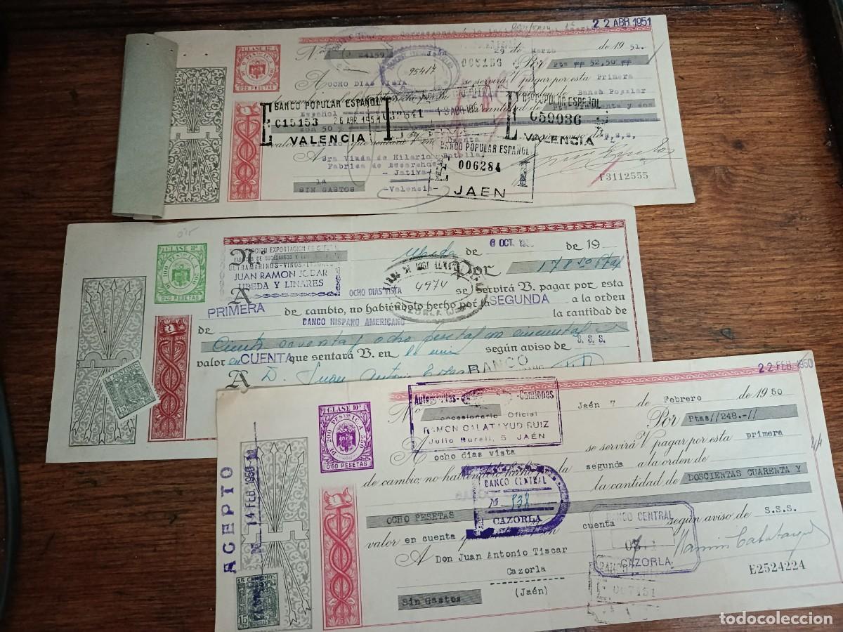 Documentos bancarios: LETRAS DE CAMBIO MODELO 1948 1958, 7 CLASES. - Foto 2