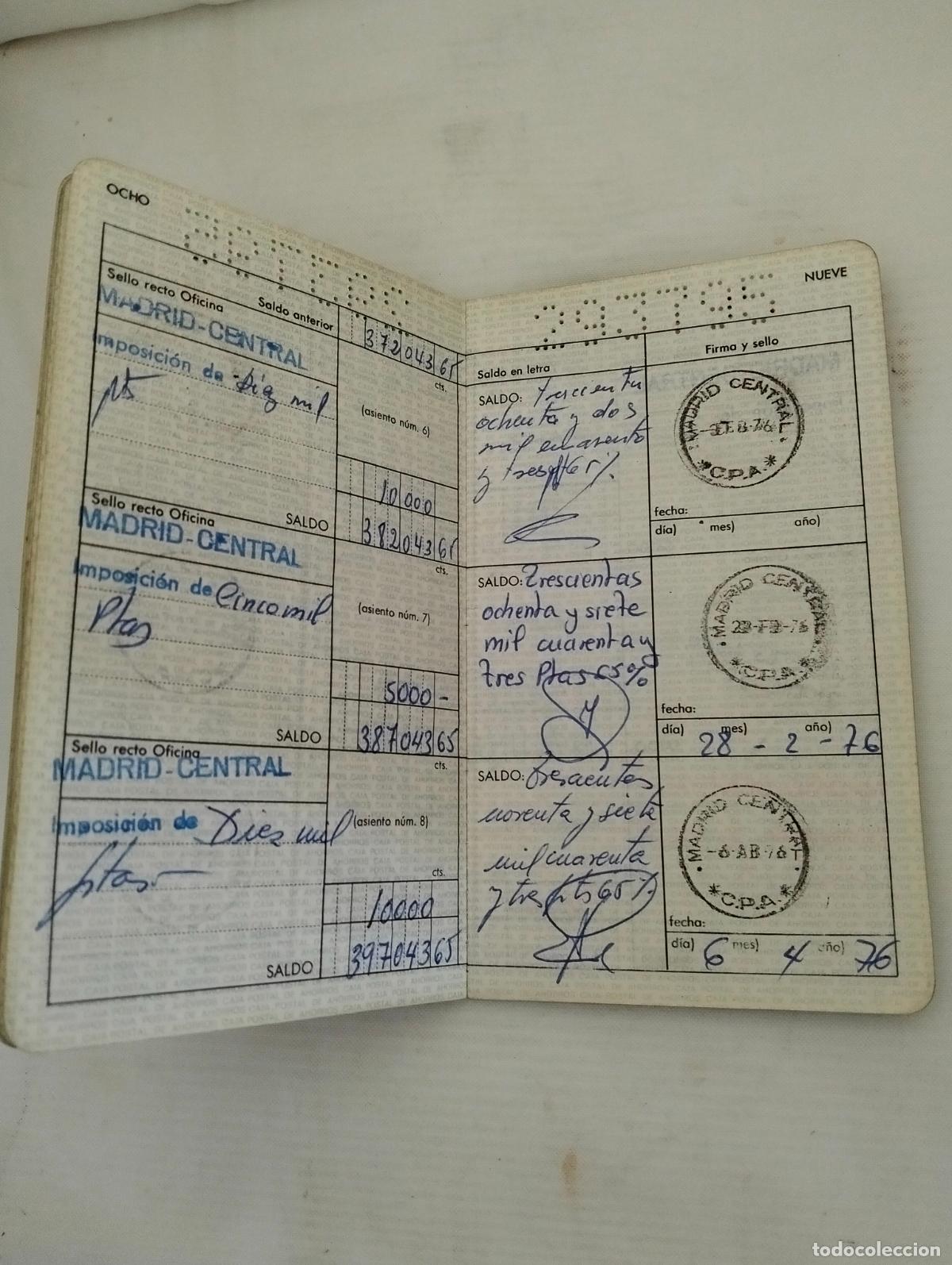 Documentos bancarios: CARTILLA CAJA POSTAL DE AHORROS, LIBRETA CORRIENTE - Foto 2