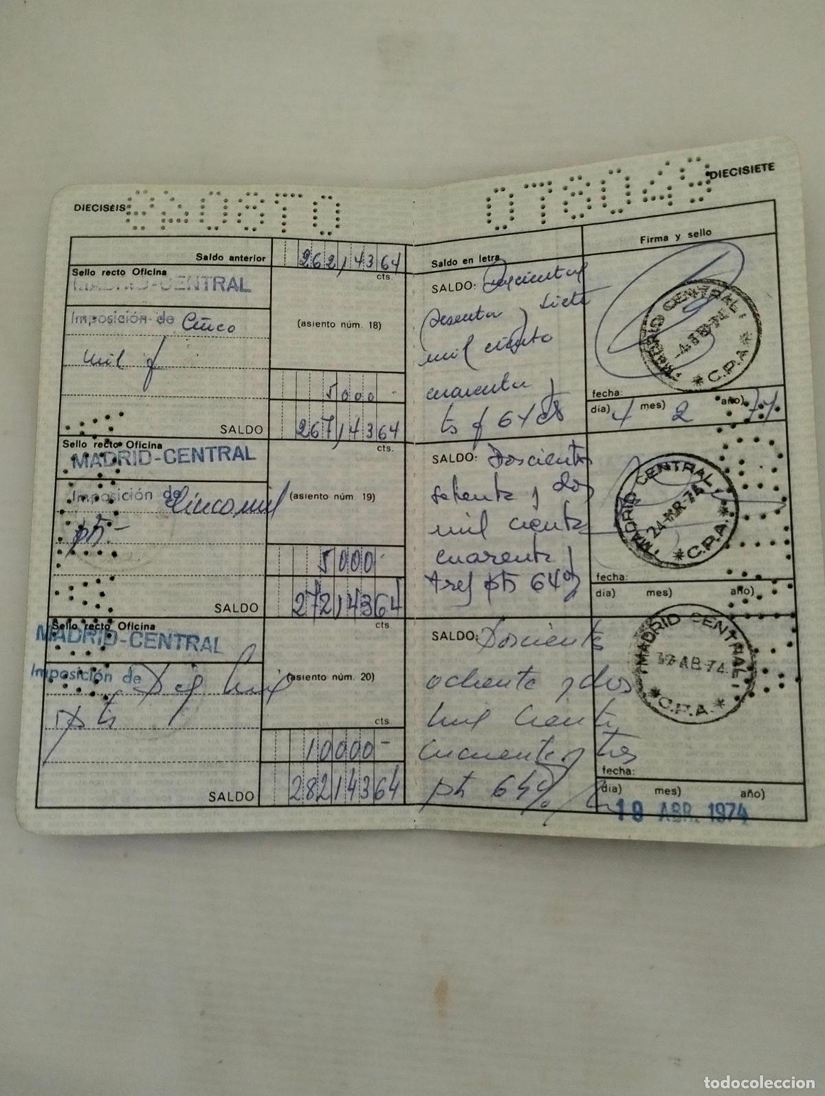 Documentos bancarios: CARTILLA CAJA POSTAL DE AHORROS, LIBRETA CORRIENTE - Foto 2