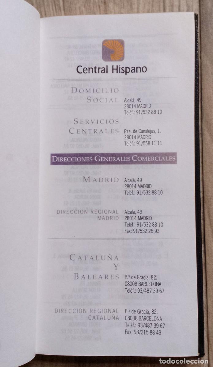 Documentos bancarios: AGENDA DEL BANCO CENTRAL HISPANO A&Ntilde;OS 90 - Foto 2