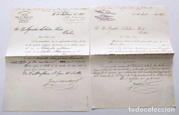 Documentos bancarios: Dos documentos de pago del Tesoro de Cuba (La Habana, 1888)