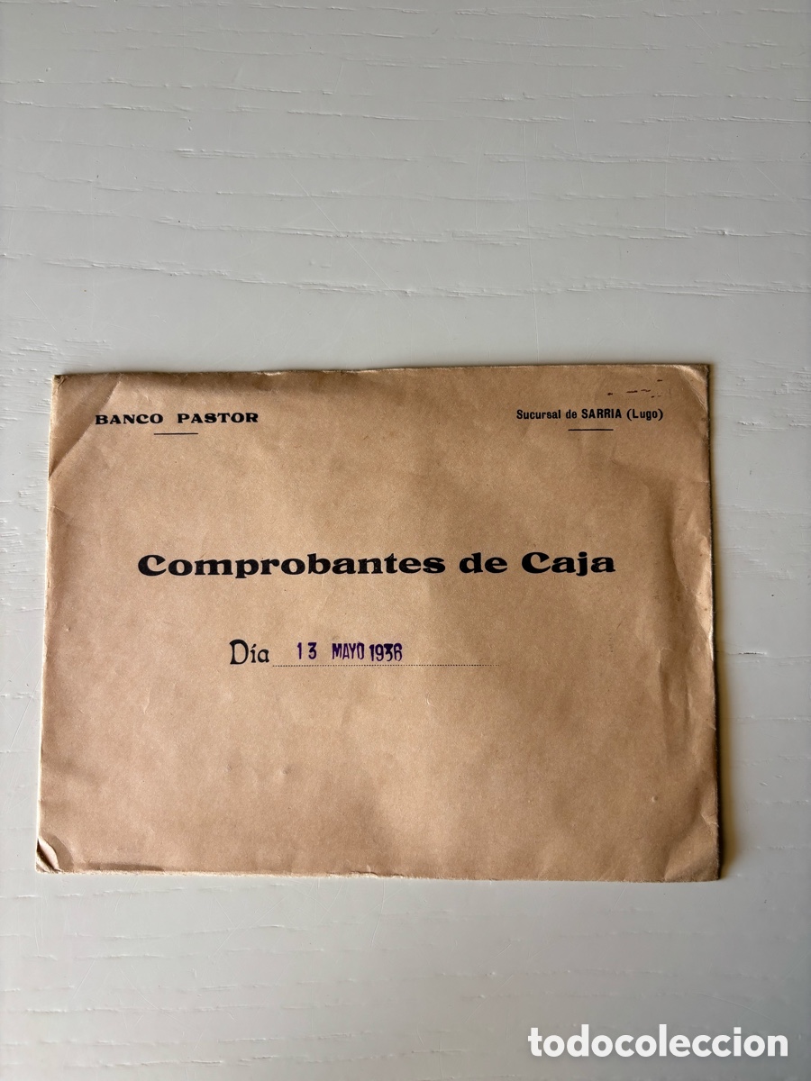 Documentos bancarios: Antiguo sobre Banco Pastor 1936 - Foto 1