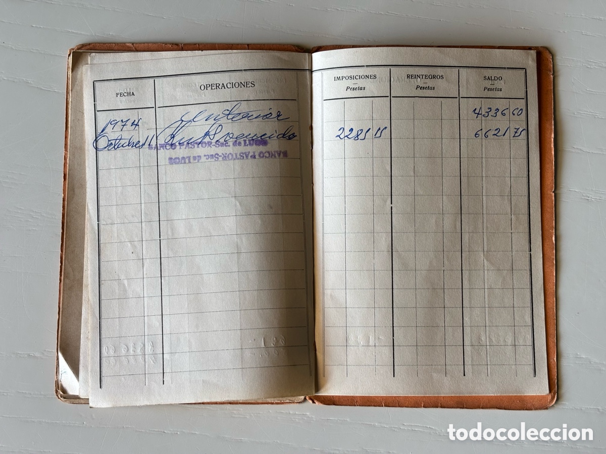Documentos bancarios: Libreta Cuenta Corriente Banco Pastor 1929 - Foto 17
