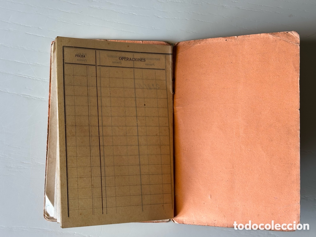 Documentos bancarios: Libreta Cuenta Corriente Banco Pastor 1929 - Foto 18
