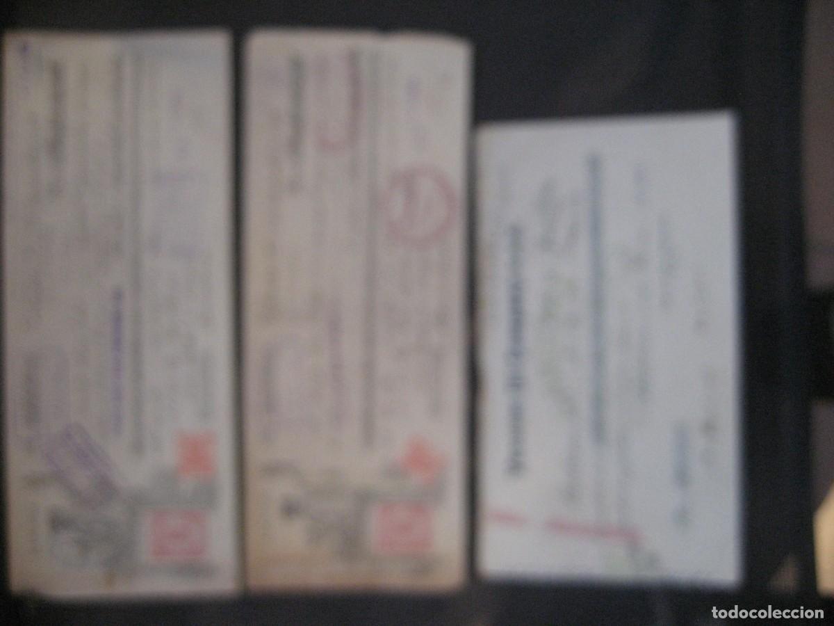 Documentos bancarios: 3 recibos Vacuum oil Company 1923 , 2 Banco de Vizcaya 1923 . caixa de pensions