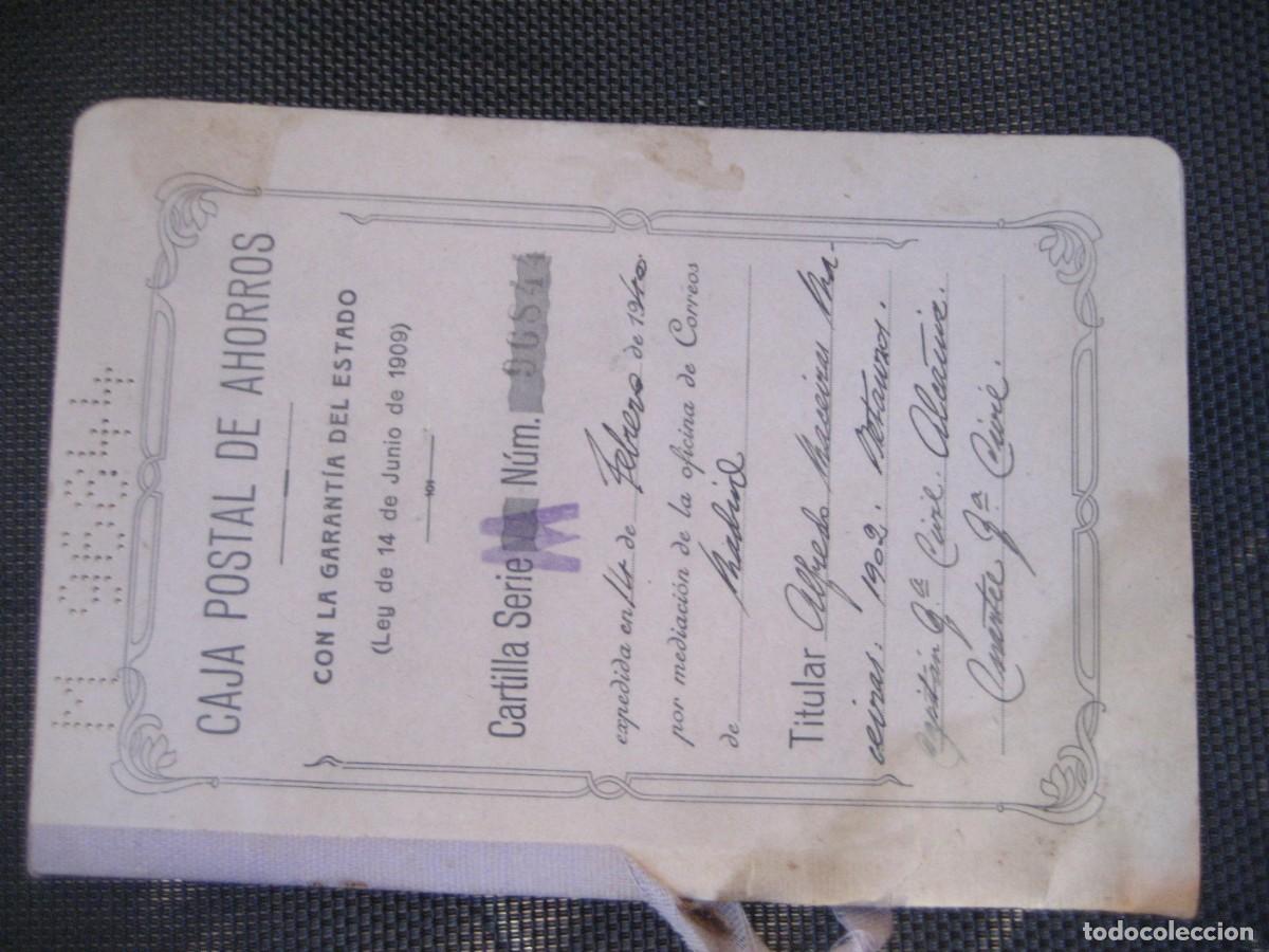 Documentos bancarios: Cartilla caja postal de ahorros . a&ntilde;o 1940 Madrid