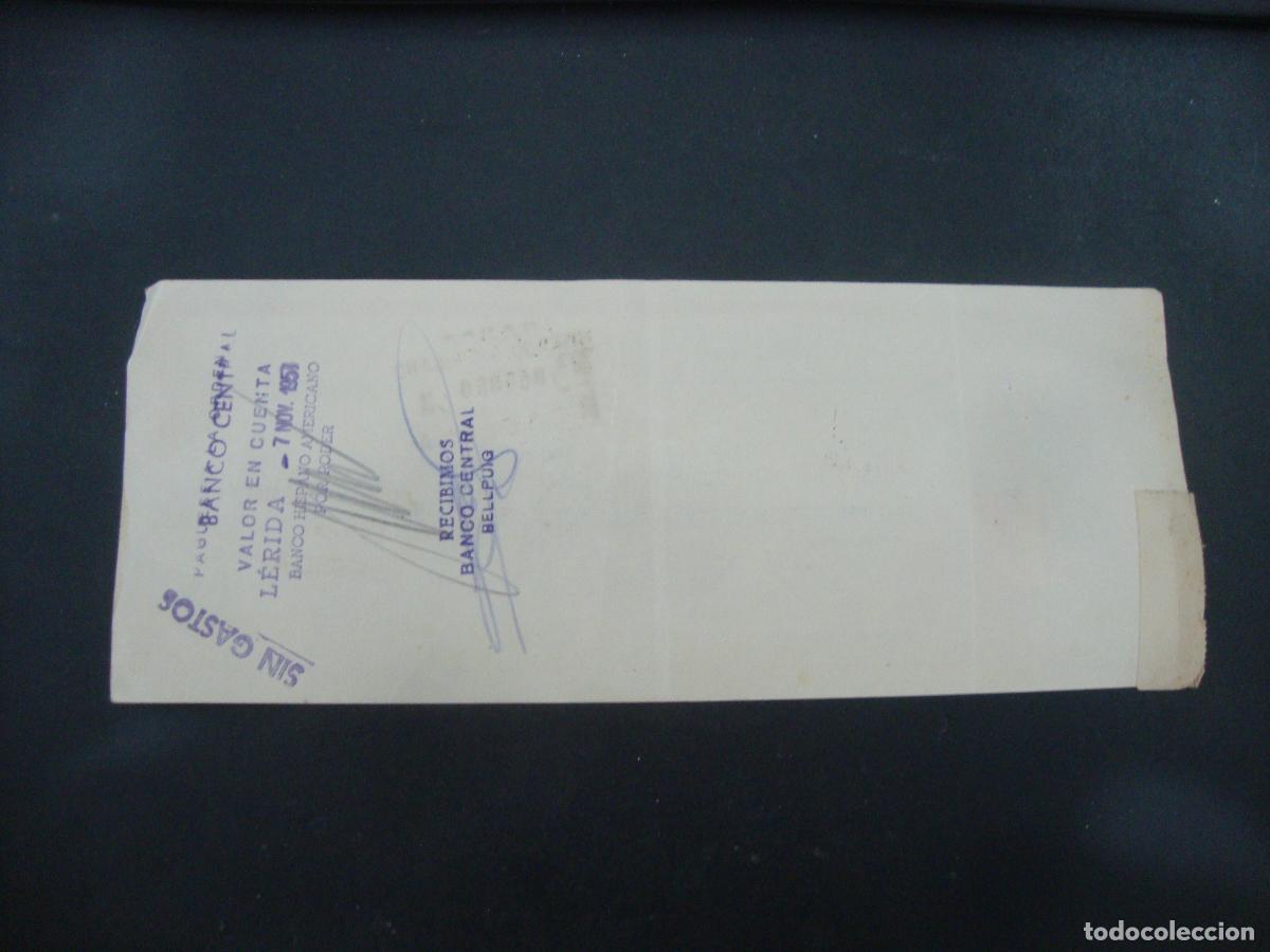 Documentos bancarios: ANTIGUA LETRA DE CAMBIO ACEPTADA A&Ntilde;OS 50 - Foto 2