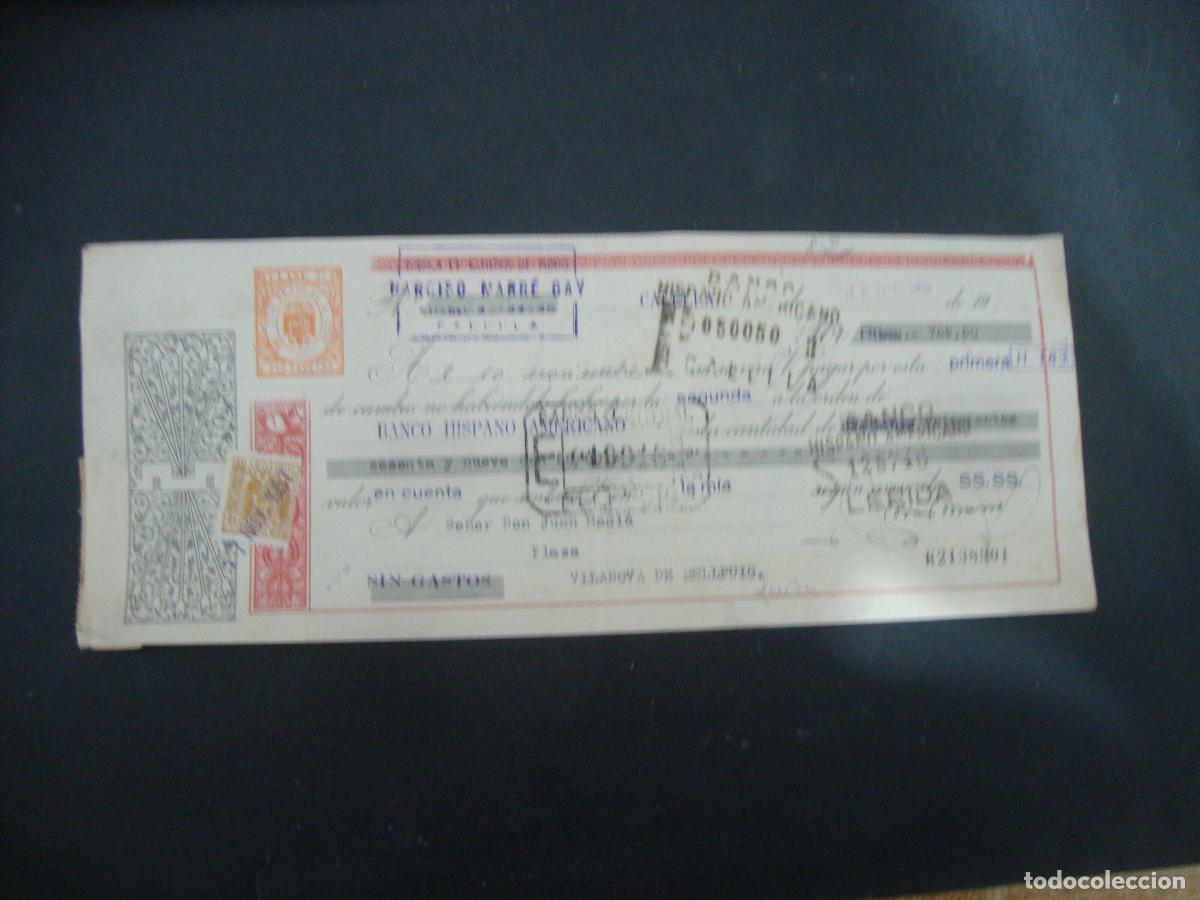Documentos bancarios: ANTIGUA LETRA DE CAMBIO ACEPTADA A&Ntilde;OS 50